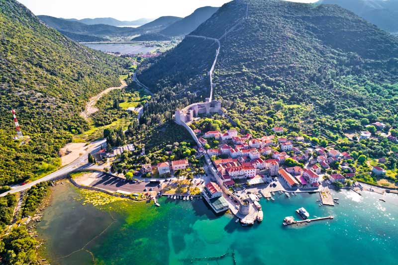 Mali Ston sull'isola Pelješac